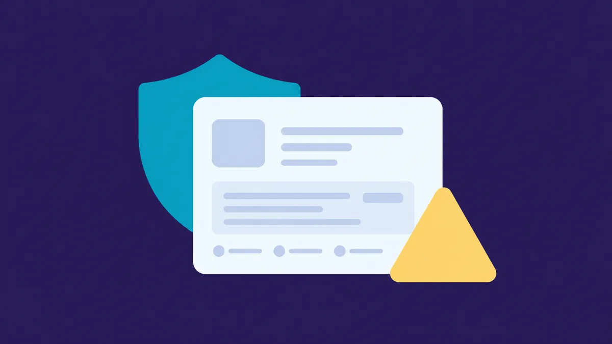 Illustration of a fraudulent loan offer being flagged as suspicious.